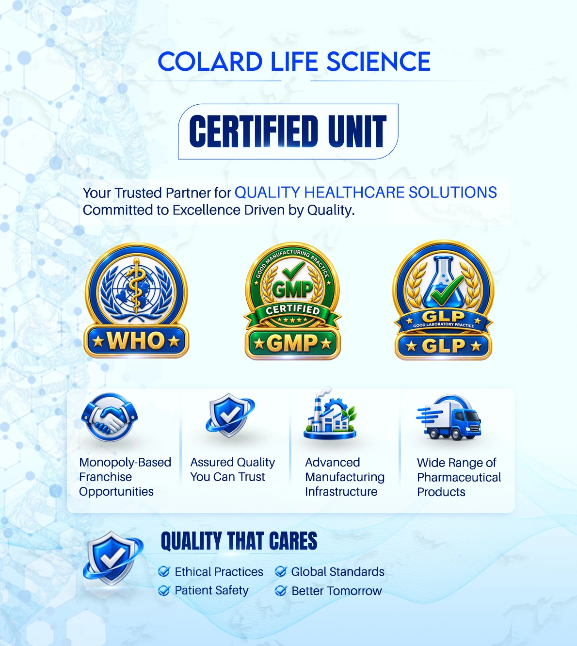 Colard Lifescience WHO GMP GLP Certified Unit